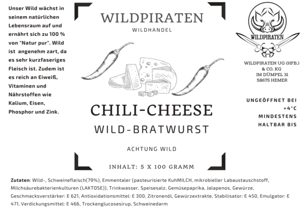 Chili-Cheese-Bratwurst