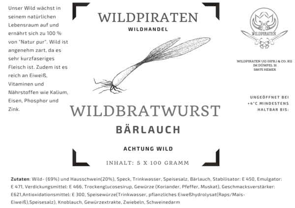 Wildbratwurst Bärlauch
